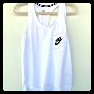 Nike Racerback Tank White Size Medium
